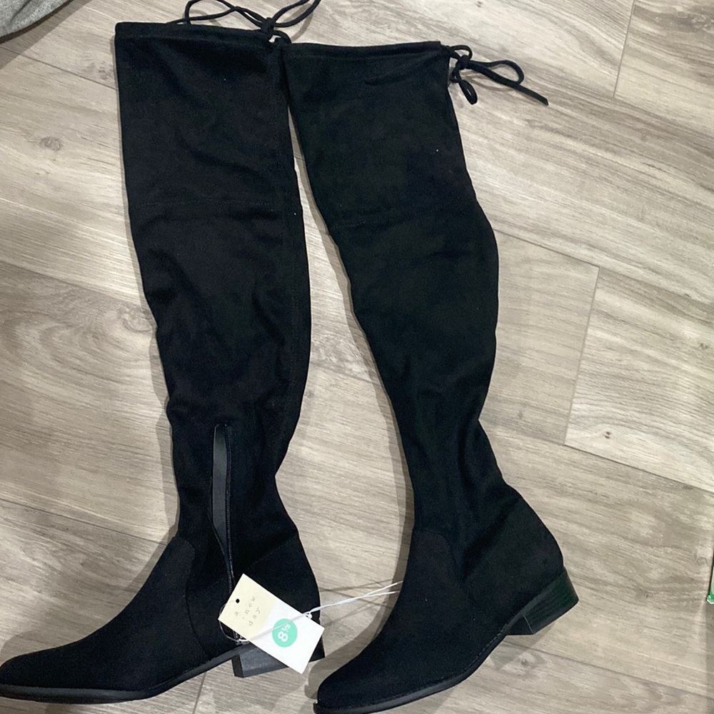 Brand New with Tags Womens High Black Suede Boots